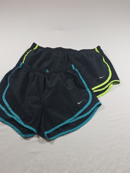 Nike Pants - Bundle Nike Women's Black Athletic Shorts with Teal and Neon Yellow Trim